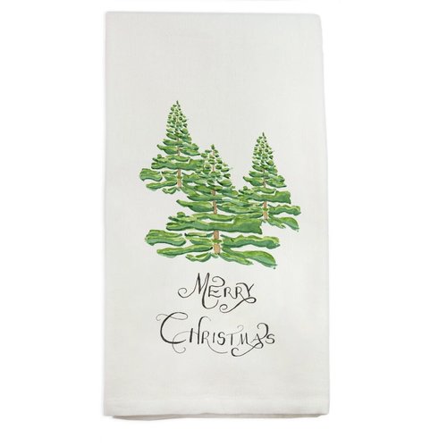 FRENCH GRAFFITI TOWEL TREES WITH MERRY CHRISTMAS FRENCH GRAFFITI TOWEL TREES WITH MERRY CHRISTMAS