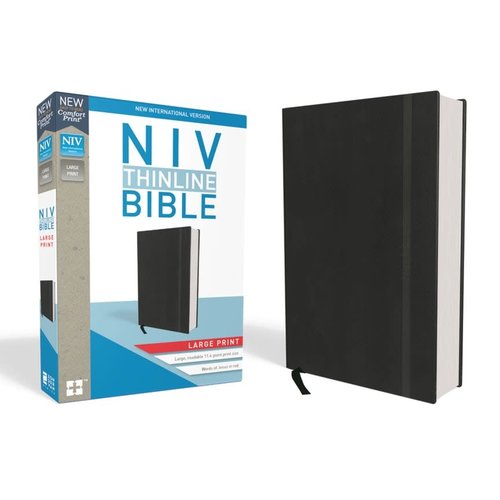 NIV THINLINE BIBLE, LARGE PRINT, HARDCOVER, BLACK, RED LETTER