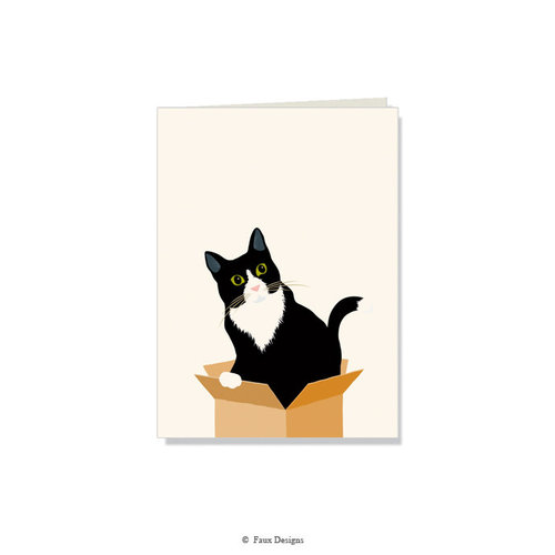 GOLD ACCENT NOTE CARDS Cat in the Box GOLD ACCENT NOTE CARDS Cat in the Box
