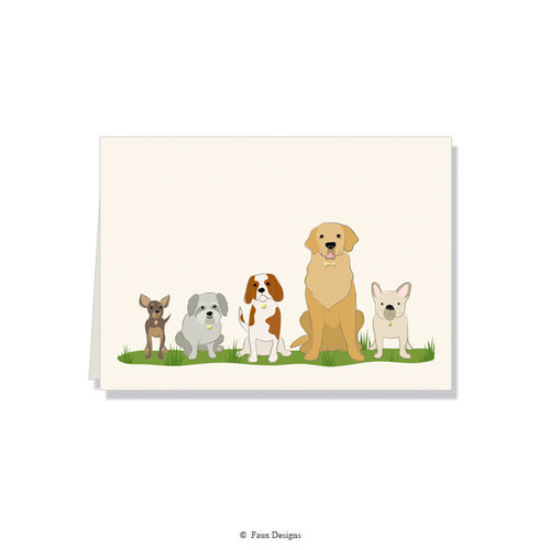 GOLD ACCENT NOTE CARDS Dogs GOLD ACCENT NOTE CARDS Dogs