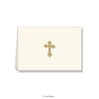GOLD ACCENT NOTE CARDS Gold Cross