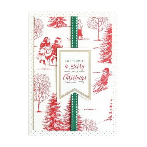 Red Toile Have Yourself a Merry Boxed Christmas Cards by ANNA GRIFFIN Red Toile Have Yourself a Merry Boxed Christmas Cards by ANNA GRIFFIN