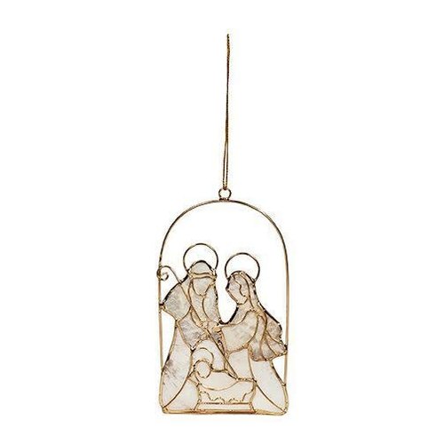 Capiz Nativity Flat Ornament 2.5x4" by Dekorasyon Capiz Nativity Flat Ornament 2.5x4" by Dekorasyon