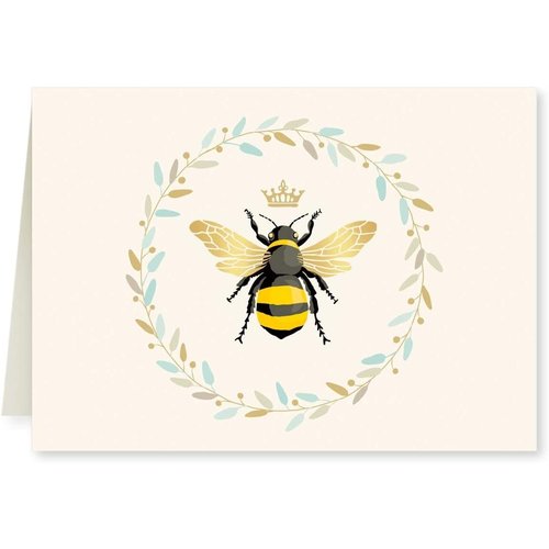 GOLD ACCENT NOTE CARDS Queen Bee GOLD ACCENT NOTE CARDS Queen Bee