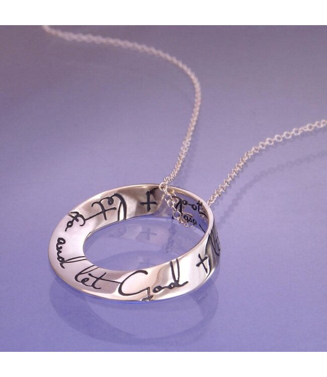 Let Go & Let God Sterling Mobius Necklace by Laurel Elliott