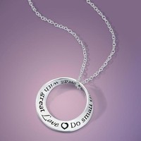 Necklace Mobius "Do Small Things With Great Love"