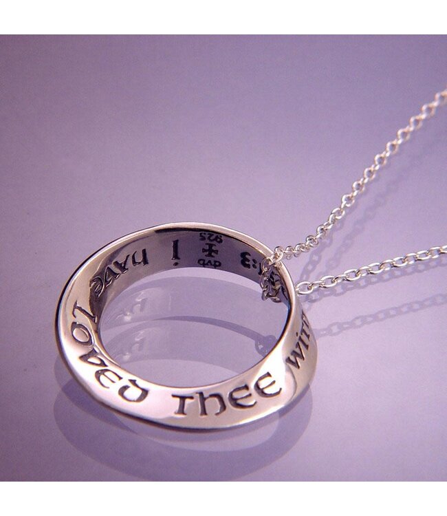 LAUREL ELLIOTT I Have Loved Thee With An Everlasting Love Sterling Silver Mobius by Laurel Elliott