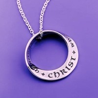 I Can Do All Things Through Christ Sterling Mobius Necklace