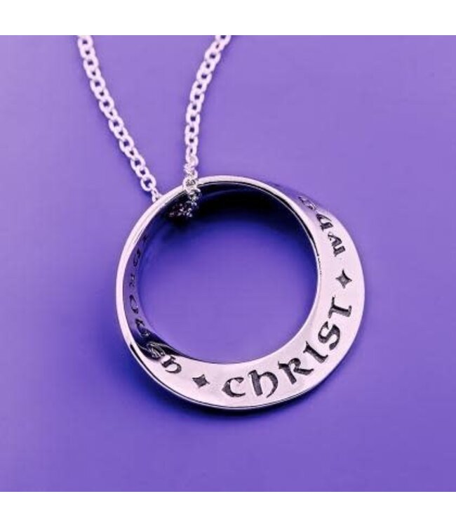 LAUREL ELLIOTT I Can Do All Things Through Christ Sterling Mobius Necklace by Laurel Elliott