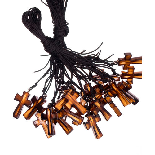 Wood Cross Necklace in Bundles of 20 Wood Cross Necklace in Bundles of 20