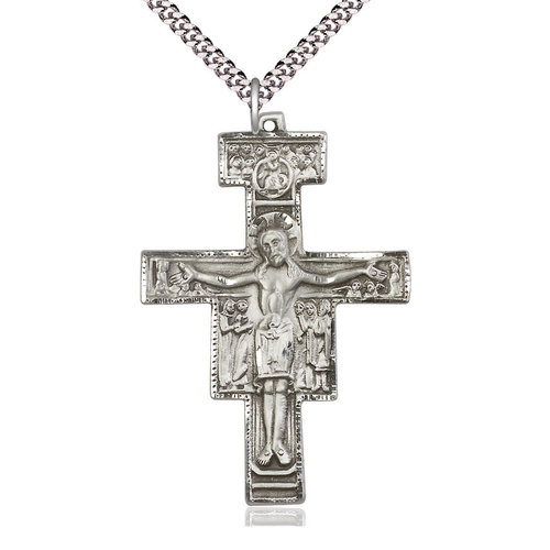 CROSS SAN DAMIANO 2" on 24"CHAIN CROSS SAN DAMIANO 2" on 24"CHAIN