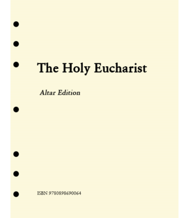 Holy Eucharist. Altar Edition Inserts. 1st Edition