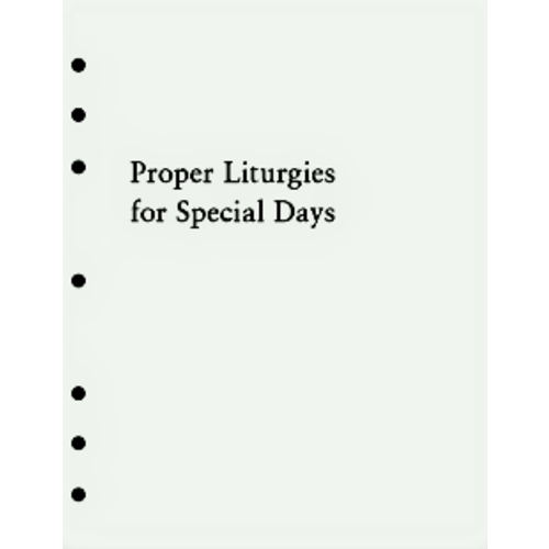 PROP LITURGIES SPECIAL DAYS  ALTAR EDITION