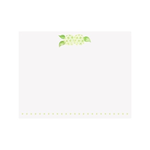 HYDRANGEA Green Flat Note Cards Box of 10 HYDRANGEA Green Flat Note Cards Box of 10