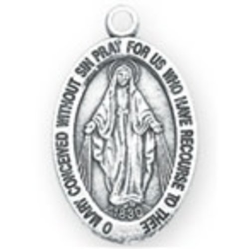 MIRACULOUS MEDAL PEWTER PENDANT with 18" chain MIRACULOUS MEDAL PEWTER PENDANT with 18" chain