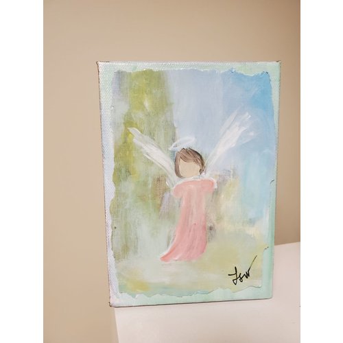 WILKERSON WORKS Angel Painting 5x7 - Acrylic on Canvas by Leah Wilkerson WILKERSON WORKS Angel Painting 5x7 - Acrylic on Canvas by Leah Wilkerson