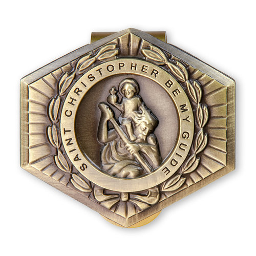 VISOR CLIP ST CHRISTOPHER BE MY GUIDE VISOR CLIP ST CHRISTOPHER BE MY GUIDE