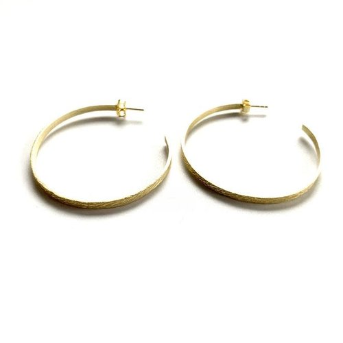 Earrings Hoop Gold over Sterling 2" by ERIN GRAY Earrings Hoop Gold over Sterling 2" by ERIN GRAY