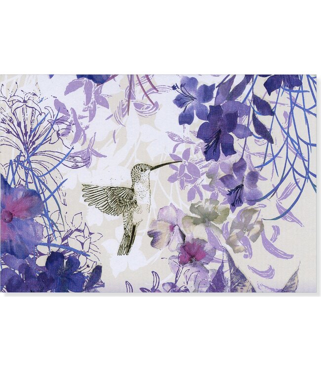 Note Cards - Hummingbird Purple Blooms by Peter Pauper Press
