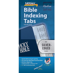 TABBIES Bible Tab-Protestant-Slv & Blk: Classic Silver-Edged Bible Tabs