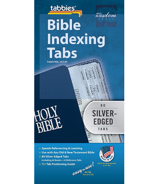 TABBIES Bible Tab-Protestant-Slv & Blk: Classic Silver-Edged Bible Tabs