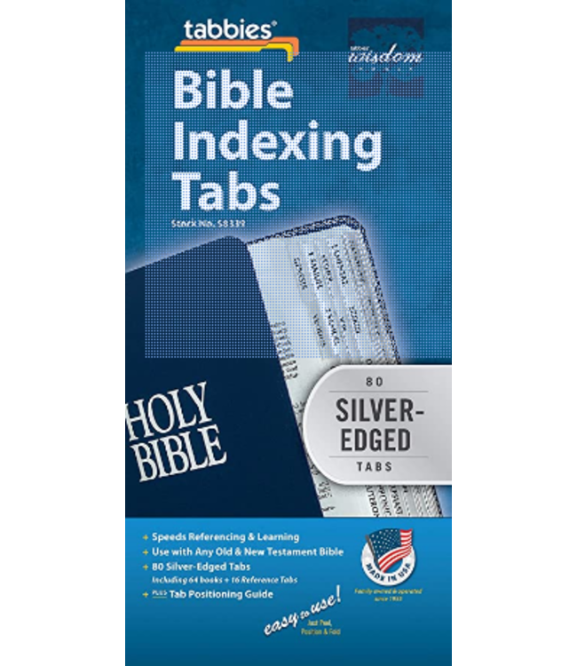 TABBIES Bible Tab-Protestant-Slv & Blk: Classic Silver-Edged Bible Tabs
