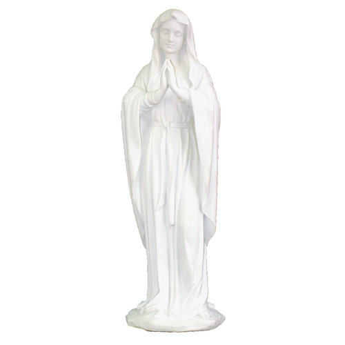 ADORING VIRGIN STATUE in White 8" ADORING VIRGIN STATUE in White 8"
