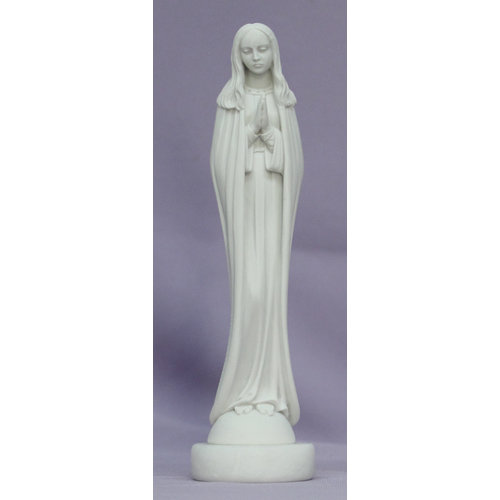 PRAYING MADONNA STATUE 6" in White Alabaster and Resin PRAYING MADONNA STATUE 6" in White Alabaster and Resin