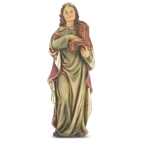 ST CECILIA RESIN STATUE 4" ST CECILIA RESIN STATUE 4"