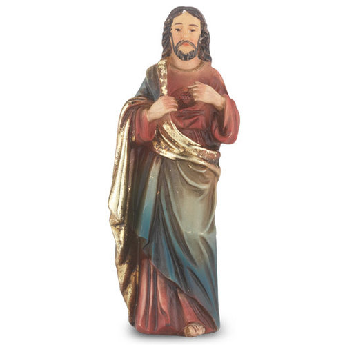 Sacred Heart of Jesus Resin Statue 4"