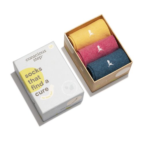 Kids Socks That Find a Cure Set of 3 Toddler Size by Conscious Step