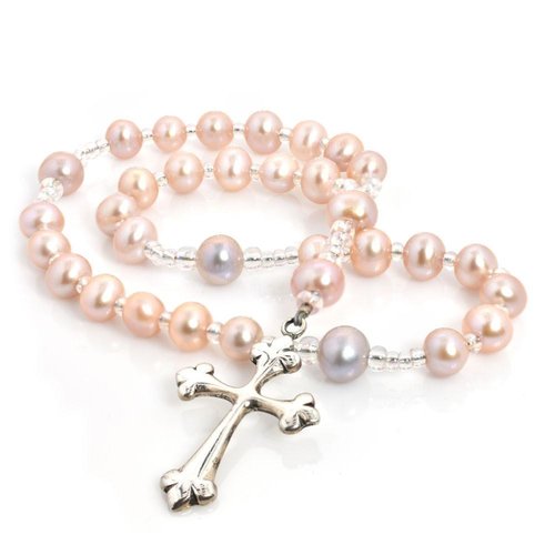FULL CIRCLE BEADS ANGLICAN ROSARY TREFOIL STERLING CROSS FRESHWATER PEARL by FULL CIRCLE BEADS FULL CIRCLE BEADS ANGLICAN ROSARY TREFOIL STERLING CROSS FRESHWATER PEARL by FULL CIRCLE BEADS