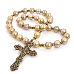 Rosary 7mm Red Wooden Beads Laser Cut - The Cathedral Bookstore