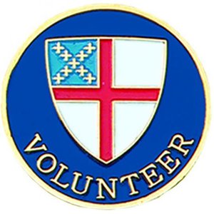 Pin Volunteer Episcopal Shield