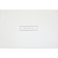 GUEST BOOK WHITE LEATHER