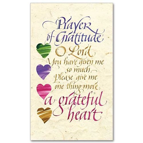 GRATITUDE PRAYER CARD GRATITUDE PRAYER CARD