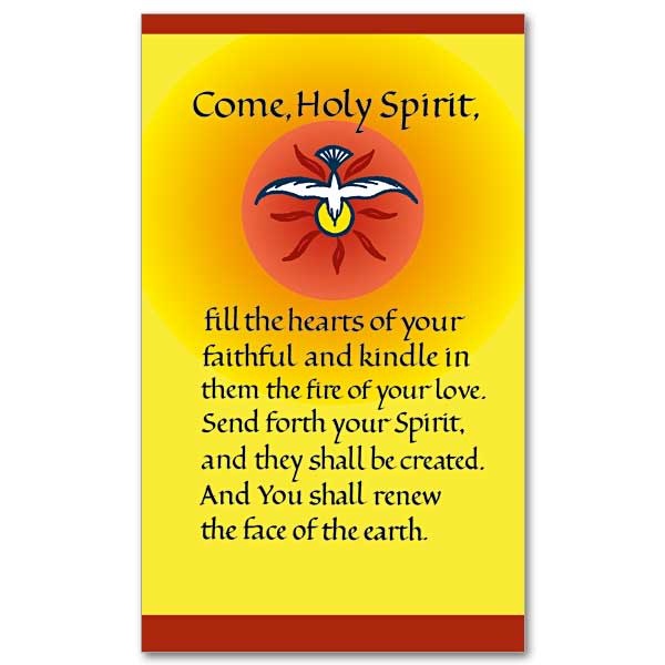 Come Holy Spirit Prayer Card The Cathedral Bookstore Come Holy Spirit Prayer Card The Cathedral Bookstore