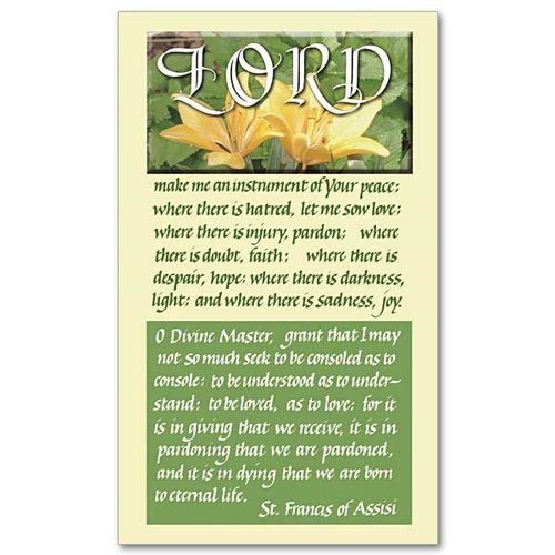 ST. FRANCIS PRAYER CARD ST. FRANCIS PRAYER CARD