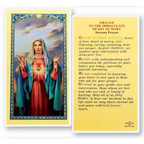 Immaculate Heart of Mary Novena Prayer Card
