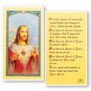 The Sacred Heart of Jesus Prayer Card