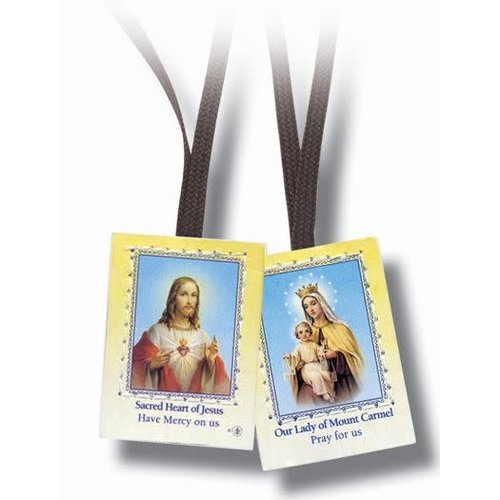 Brown Scapular With Sacred Heart of Jesus