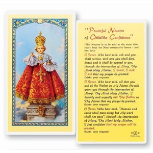 Infant of Prague Novena Prayer Card