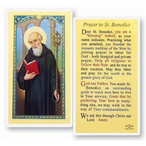 PRAYER TO ST BENEDICT PRAYER CARD PRAYER TO ST BENEDICT PRAYER CARD