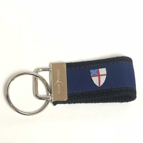 KEY RING with EPISCOPAL SHIELD Navy Blue KEY RING with EPISCOPAL SHIELD Navy Blue