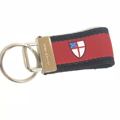 KEY RING with EPISCOPAL SHIELD Red KEY RING with EPISCOPAL SHIELD Red