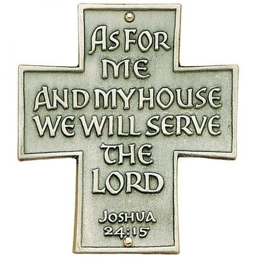 "AS FOR ME AND MY HOUSE" DOOR SIGN PEWTER "AS FOR ME AND MY HOUSE" DOOR SIGN PEWTER