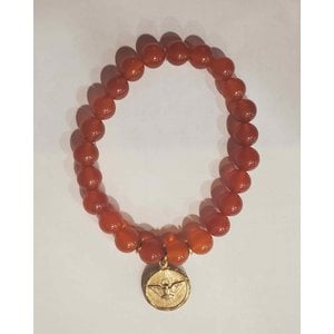 Confirmation Dove Carnelian Agate Bracelet by Andrea Barnett