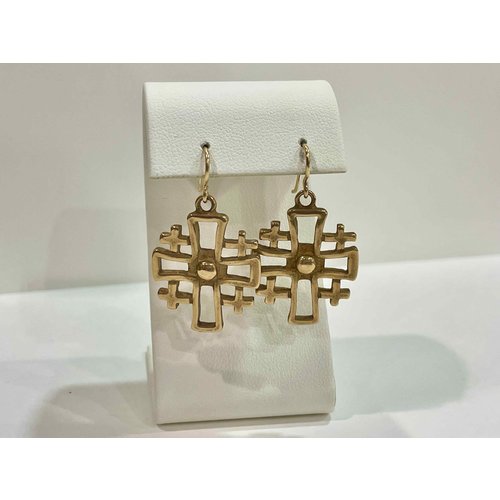 Bronze Jerusalem Cross Earrings by Andrea Barnett Bronze Jerusalem Cross Earrings by Andrea Barnett