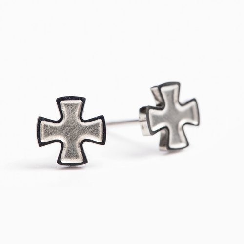 MY SAINT MY HERO Faith Stud Earrings - Silver MY SAINT MY HERO Faith Stud Earrings - Silver