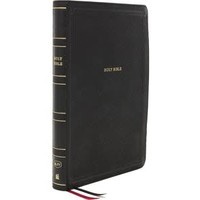 KJV, THINLINE BIBLE, GIANT PRINT, LEATHERSOFT, BLACK, THUMB INDEXED, RED LETTER, COMFORT PRINT
